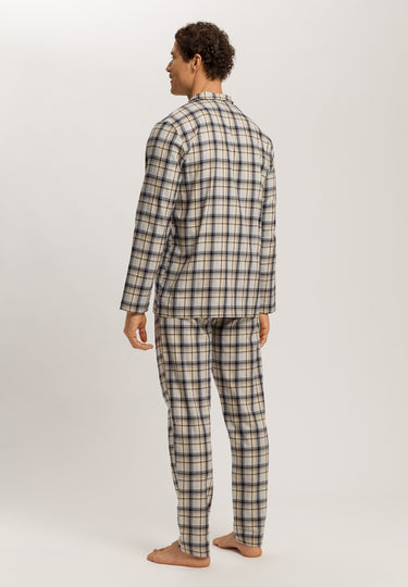 Cozy Comfort Cotton Flannel Button Front Pajama Set | Cardamom Check 75724-3042